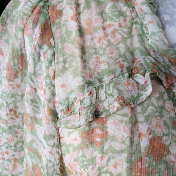 Esqualo Floral Ruffle Wrap Dress NWT Sz 6 - Picture 5 of 10